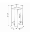 TAVOLINO COMODINO DI DESIGN ELOS COLORE BIANCO 27X25X60H DES