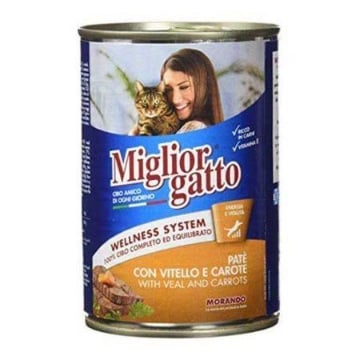 MIGLIOR GATTO PATÈ CON VITELLO E CAROTE IN CONFEZIONE DA 400 GR