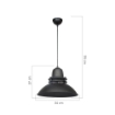 LAMPADA A SOSPENSIONE TIBET ASZ0871 NERA STILE INDUSTRIALE