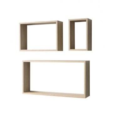 SET 3 MENSOLE DA PARETE SHELVY REC FORMA RETTANGOLARE COLORE