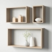 SET 3 MENSOLE DA PARETE SHELVY REC FORMA RETTANGOLARE COLORE