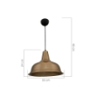 LAMPADA A SOSPENSIONE TAMPA CON DIFFUSORE BRONZO