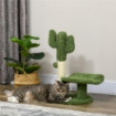 ALBERO PER GATTI A FORMA DI CACTUS CON TIRAGRAFFI E PALLINA DA GIOCO, 35X31X55.5 CM, VERDE E BIANCO