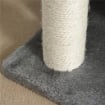 ALBERO TIRAGRAFFI PER GATTI IN PELUCHE CON PALO IN SISAL, CUCCIA E 2 PALLINE, 40X30X43CM, GRIGIO