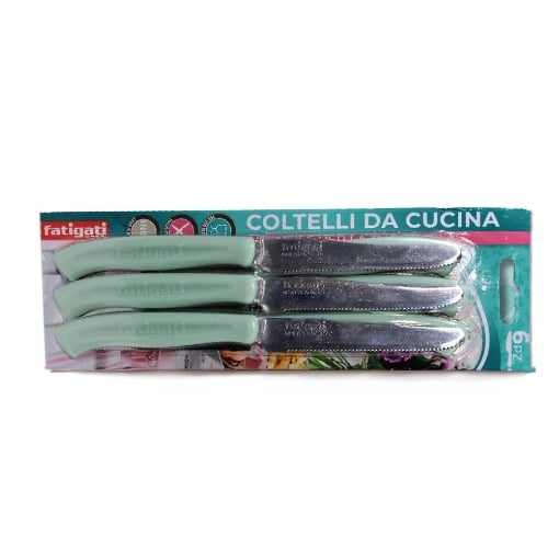 COLTELLI DA TAVOLA SET DA 6 PZ IN COLORAZIONE VERDE POLVERE