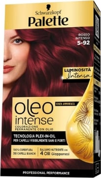 SCHWARZKOPF PALETTE OLEO COLORAZIONE PERMANENTE COPERTURA CAPELLI BIANCHI NO AMMONIACA  5-92 NEW ROSSO INTENSO