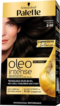 SCHWARZKOPF PALETTE OLEO COLORAZIONE PERMANENTE COPERTURA CAPELLI BIANCHI NO AMMONIACA 2-10 NEW CASTANO SCURO