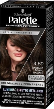 SCHWARZKOPF PALETTE METALLIC COLLECTION 3-89 TINTA CAPELLI CON EFFETTO METALLICO COLORAZIONE CAPELLI CASTANO RAMATO