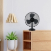 VENTILATORE FRESCO 40 DA TAVOLO NERO CON 3 VELOCITÀ + OSCILLAZIONE 90° OKX