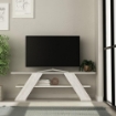 PORTA TV APERTO FARFALLA 120 2 RIPIANI BIANCO VINTAGE