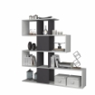 LIBRERIA BIFACCIALE AKTIF 145X145X29 CM. COLORE BIANCO E GHISA