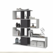 LIBRERIA BIFACCIALE AKTIF 145X145X29 CM. COLORE BIANCO E GHISA