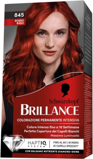 SCHWARZKOPF BRILLANCE TINTA PER CAPELLI INTENSIVA COPERTURA CAPELLI BIANCHI 845 NEW ROSSO RASO