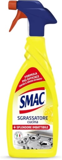 SMAC SGRASSATORE SPRAY CUCINA AL LIMONE MULTISUPERFICIE CON AZIONE SGRASSANTE E TECNOLOGIA ZERO ALONI 650 ML