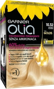 GARNIER OLIA TINTA SENZA AMMONIACA CON OLI DI FIORI DI ORIGINE NATURALE COLORE PLATINO 10.32