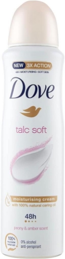 DOVE DEODORANTE SPRAY TALCO SOFT 1/4 CREMA IDRATANTE NO ALCOOL PELLE ASCIUTTA 48 ORE UOMO E DONNA 150 ML