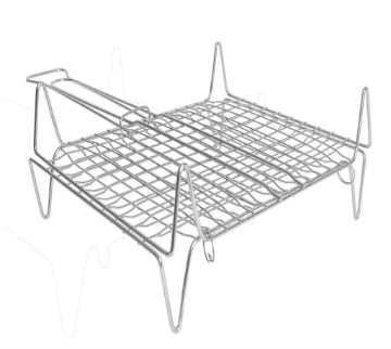 GRATICOLA BOMBATA DA APPOGGIO 27X27 CM CON MANICO APRIBILE 