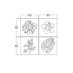 CORNICE DECORATIVA NATURA IN METALLO NERO 40X40 CM 