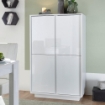 ARMADIO CONTENITORE 4 ANTE COLORE BIANCO LUCIDO