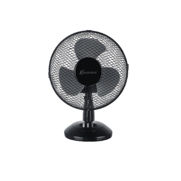 VENTILATORE FRESCO 23 DA TAVOLO NERO CON 2 VELOCITA + OSCILLAZIONE 90° 