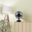 VENTILATORE FRESCO 23 DA TAVOLO NERO CON 2 VELOCITA + OSCILLAZIONE 90° 