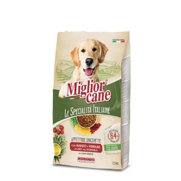 MIGLIORCANE APPETITOSE CROCCHETTE CON MANZO E VERDURE PER CANE ADULTO 2,5 KG OKX