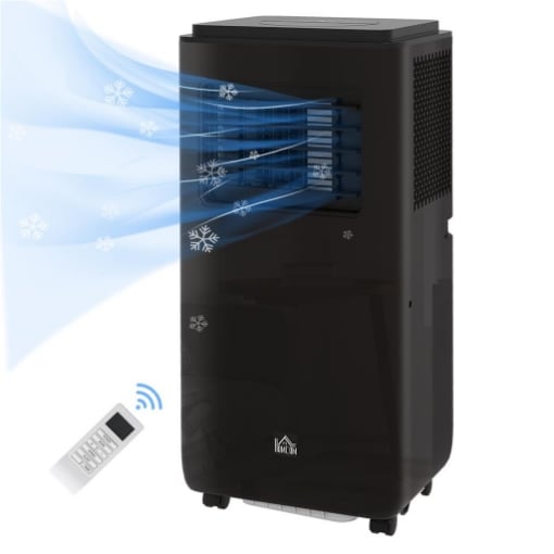 CONDIZIONATORE PORTATILE 950W CON 5 MODALITÀ E 3 VELOCITÀ, IN PLASTICA ABS E ACCIAIO, 33X28X70.4 CM, NERO
