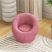 POLTRONCINA MINI MODERNA IN PELUCHE CON IMBOTTITURA SPESSA, 60X56X48CM, ROSA