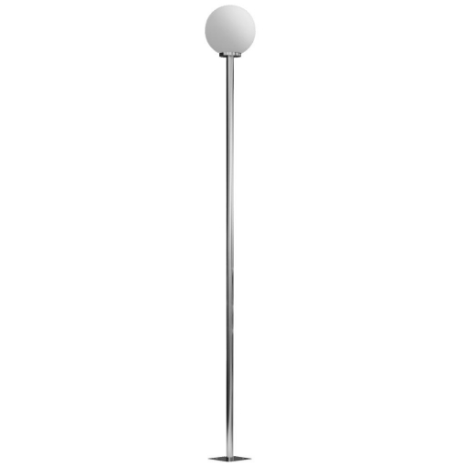 LAMPIONCINO DA GIARDINO IMPERMEABILE CON PALO IN ACCIAIO E PARALUME ROTONDO, Ø25X223ACM, CREMA