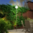 LAMPIONCINO DA GIARDINO IMPERMEABILE CON PALO IN ACCIAIO E PARALUME ROTONDO, Ø25X223ACM, CREMA