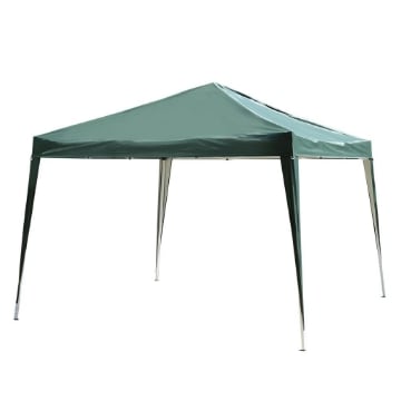 GAZEBO STRUTTURA IN ACCIAIO PIEGHEVOLE RIVESTIMENTO TESSUTO OXFORD VERDE 3X3M