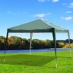 GAZEBO STRUTTURA IN ACCIAIO PIEGHEVOLE RIVESTIMENTO TESSUTO OXFORD VERDE 3X3M