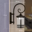 LAMPADA DA ESTERNO CON PANNELLO SOLARE, IMPERMEABILE IP44 E ACCENSIONE AUTOMATICA, NERO