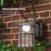 LAMPADA DA GIARDINO CON PANNELLO SOLARE, IMPERMEABILE IP44 E ACCENSIONE AUTOMATICA, NERO