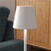 LAMPADA DA TAVOLO PORTATILE IN ACRILICO E METALLO DA 3600MAH CON CAVO DI RICARICA, Ø11.2X36.5 CM, BIANCO