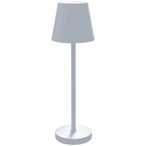 LAMPADA DA TAVOLO PORTATILE IN ACRILICO E METALLO DA 3600MAH CON CAVO DI RICARICA, Ø11.2X36.5 CM, GRIGIO