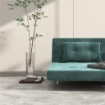 POLTRONA LETTO SINGOLO CON SCHIENALE RECLINABILE IN VELLUTO, 100X88X83CM, VERDE SCURO