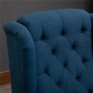 POLTRONA PER SALOTTO IN STILE FRANCESE CON SEDUTA IMBOTTITA E CUSCINI, IN POLIESTERE, 74X86X102 CM, BLU