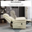 POLTRONA RELAX ALZAPERSONA ELETTRICA CON IMBOTTITURA SPESSA E TELECOMANDO, 96X93X105CM, CREMA