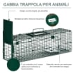 GABBIA TRAPPOLA PER ANIMALI VIVI CON PORTA SINGOLA, 60X18X20CM, VERDE