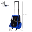 TROLLEY ZAINO TRASPORTINO PER ANIMALI DOMESTICI BLU