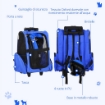 TROLLEY ZAINO TRASPORTINO PER ANIMALI DOMESTICI BLU