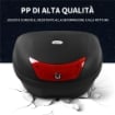 BAULE PORTA CASCO PER MOTO 48L CON 2 CHIAVI IN PP NERO 59 X 43 X 33CM