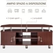 MOBILE PORTA TV CLASSICO DA SOGGIORNO CON 2 RIPIANI 120 X 39.5 X 52 CM MARRONE