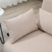DIVANO LETTO 2 POSTI LETTO 1 PIAZZA ½ IN ACCIAIO E TESSUTO CON 4 CUSCINI CREMA