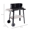 GRIGLIA A CARBONE BARBECUE PICNIC ALTEZZA REGOLABILE NERO 87X 45 X 83 CM