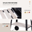 GRIGLIA A CARBONE BARBECUE PICNIC ALTEZZA REGOLABILE NERO 87X 45 X 83 CM
