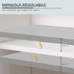 MOBILE SOTTOLAVABO BAGNO A 2 ANTE CON MENSOLA REGOLABILE 60X30PX62.5CM BIANCO