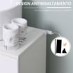 MOBILE SOTTOLAVABO BAGNO A 2 ANTE CON MENSOLA REGOLABILE 60X30PX62.5CM BIANCO