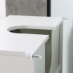 MOBILE SOTTOLAVABO BAGNO A 2 ANTE CON MENSOLA REGOLABILE 60X30PX62.5CM BIANCO